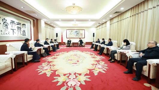 鄭建邦會見中共北京市委統戰部部長一行